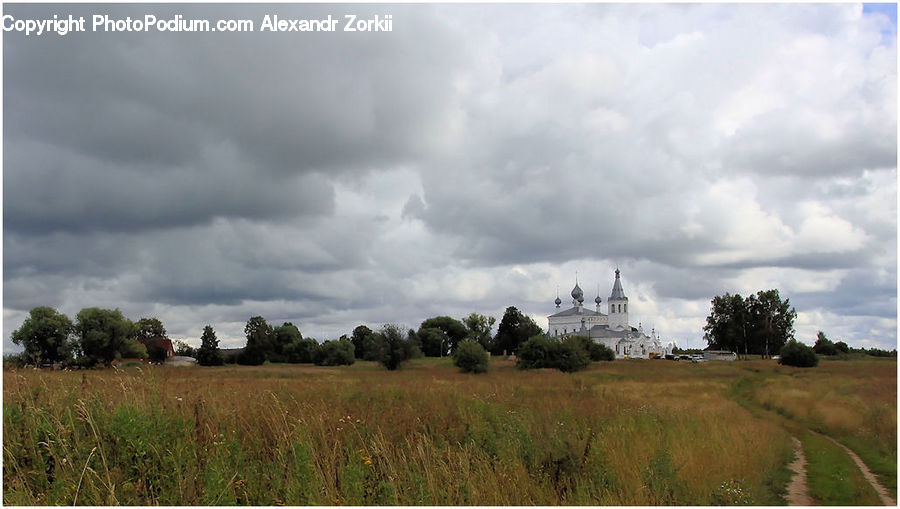 Architecture, Church, Worship, Field, Grass, Grassland, Land