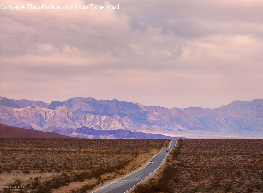 Dirt Road, Gravel, Road, Mountain, Mountain Range, Outdoors, Field