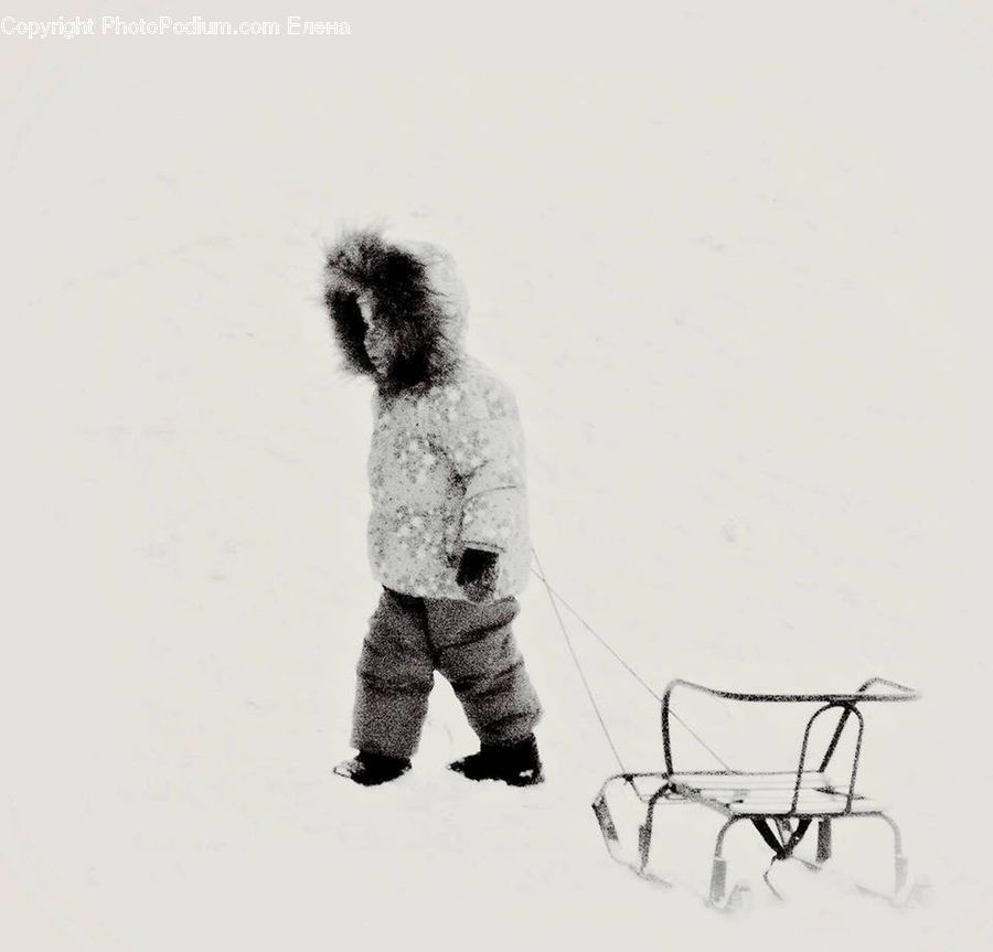 Drawing, Sketch, Ice, Outdoors, Snow, Barrow, Vehicle