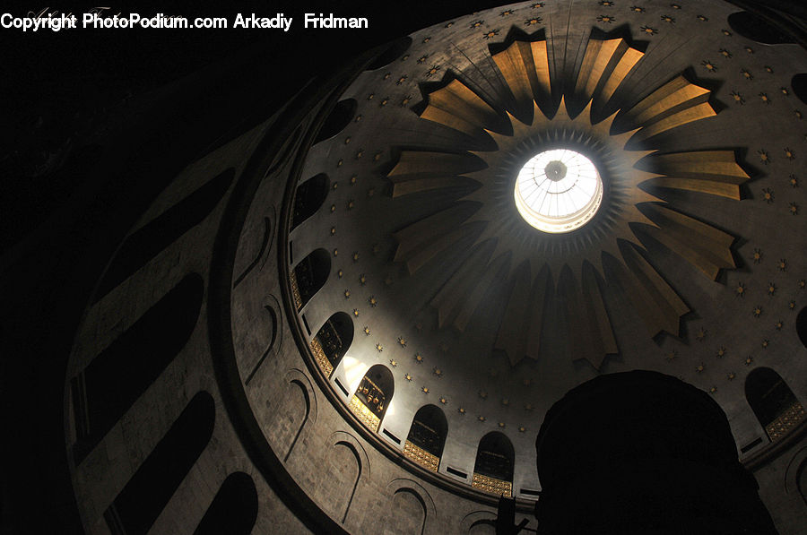 Light Fixture, Architecture, Dome, Arch, Church, Worship, Crypt
