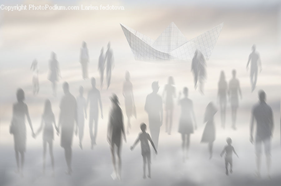 Fog, Silhouette, Apparel, Clothing, People, Person