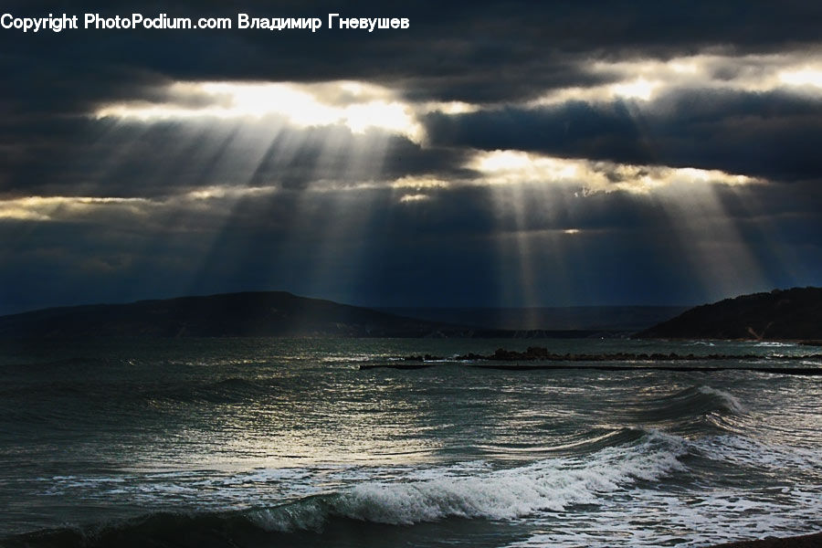 Outdoors, Sea, Sea Waves, Water, Azure Sky, Cloud, Sky