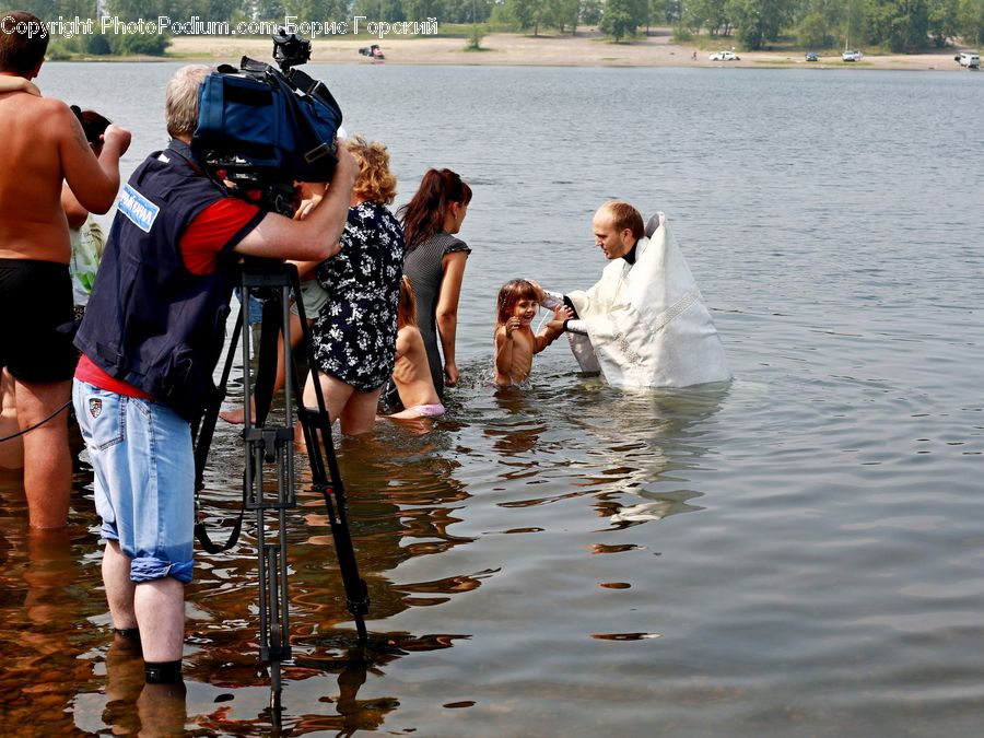 People, Person, Human, Shorts, Water, Fishing, Back
