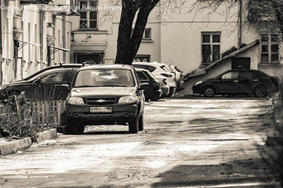Automobile, Car, Vehicle, Suv, Sedan, Van, Cobblestone