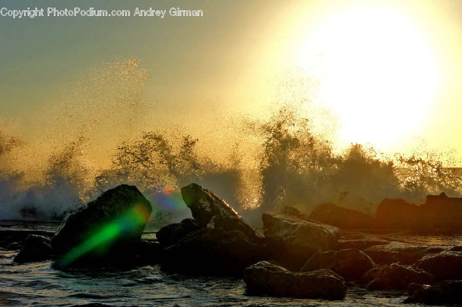 Dawn, Dusk, Sky, Sunrise, Sunset, Outdoors, Rainbow
