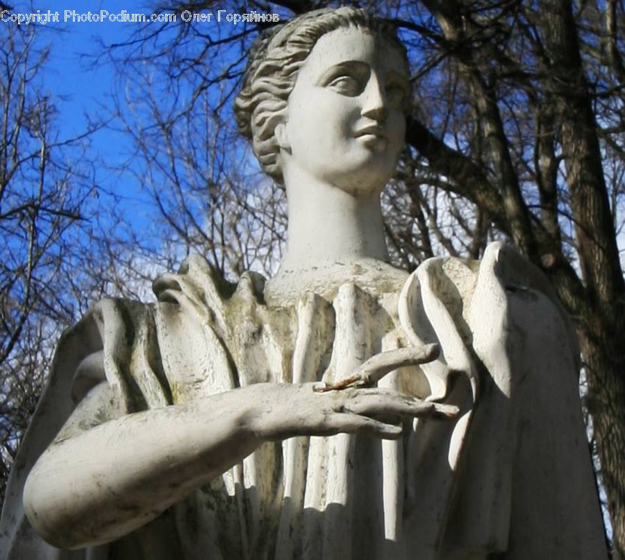 Art, Sculpture, Statue, Head, Portrait, Artemis, Rock