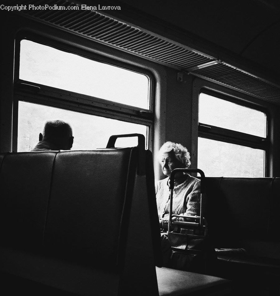 Train, Vehicle, Chair, Furniture, Corridor, Subway, Train Station