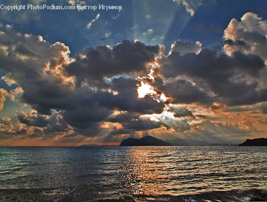 Azure Sky, Cloud, Outdoors, Sky, Cumulus, Ocean, Sea