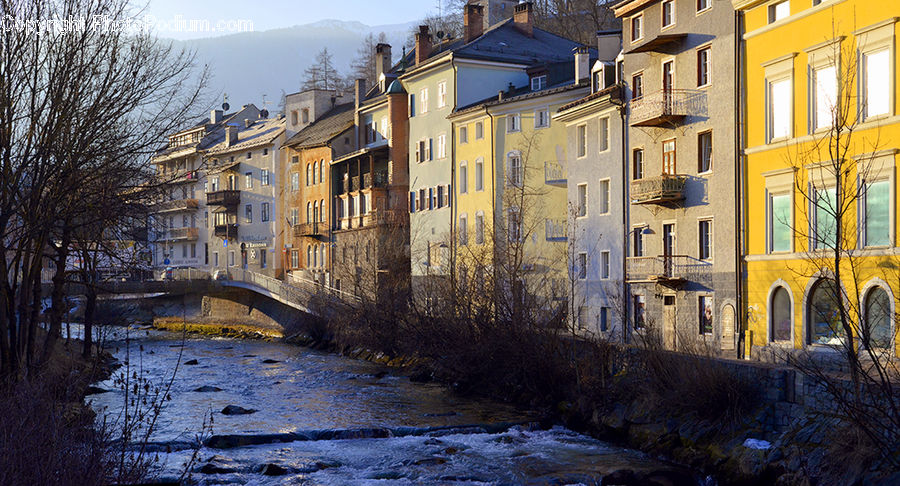 Cobblestone, Pavement, Walkway, Building, Housing, Villa, Downtown