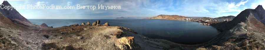 Crater, Coast, Outdoors, Sea, Water, Cliff, Path