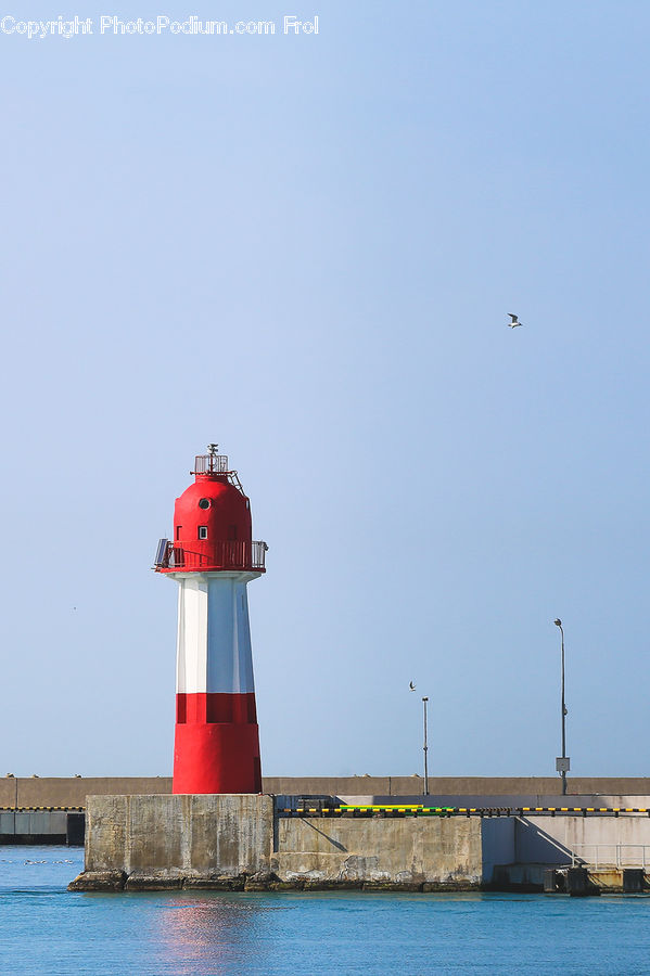 Beacon, Building, Lighthouse, Water Tower, Coast, Outdoors, Sea