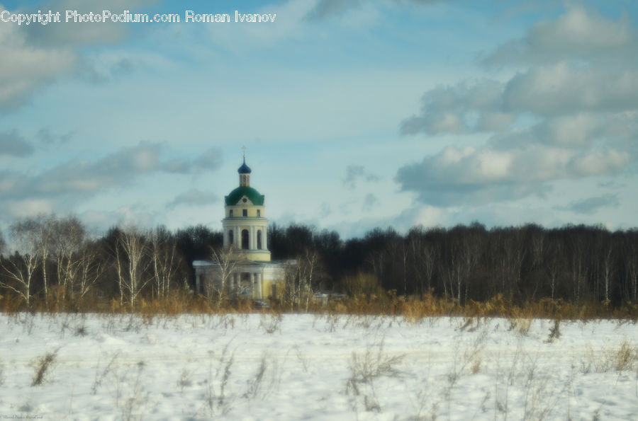 Architecture, Bell Tower, Clock Tower, Tower, Field, Grass, Grassland