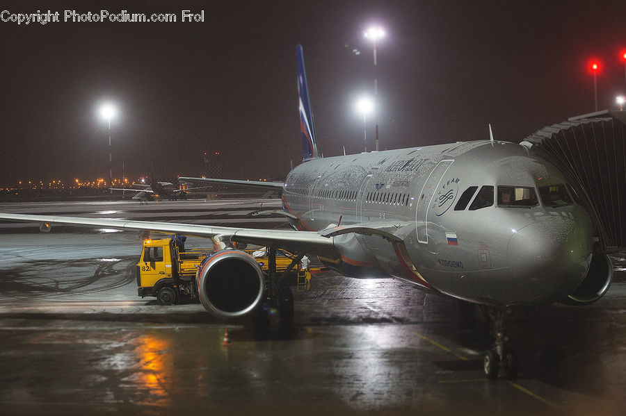 Airfield, Airplane, Airport, Lighting, Aircraft, Jet, Asphalt