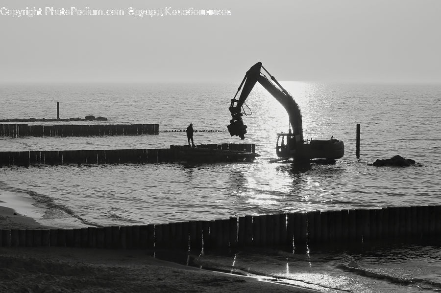 Arch, Submarine, Fishing, Water, Coast, Outdoors, Sea