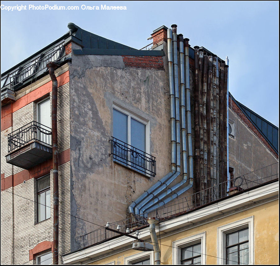 Brick, Apartment Building, Building, High Rise, Balcony, Housing, City