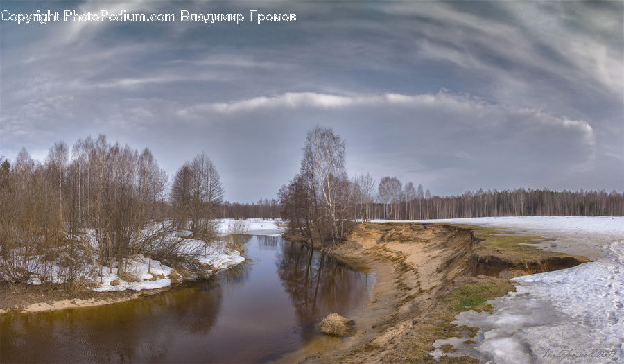 Flood, Ditch, Dirt Road, Gravel, Road
