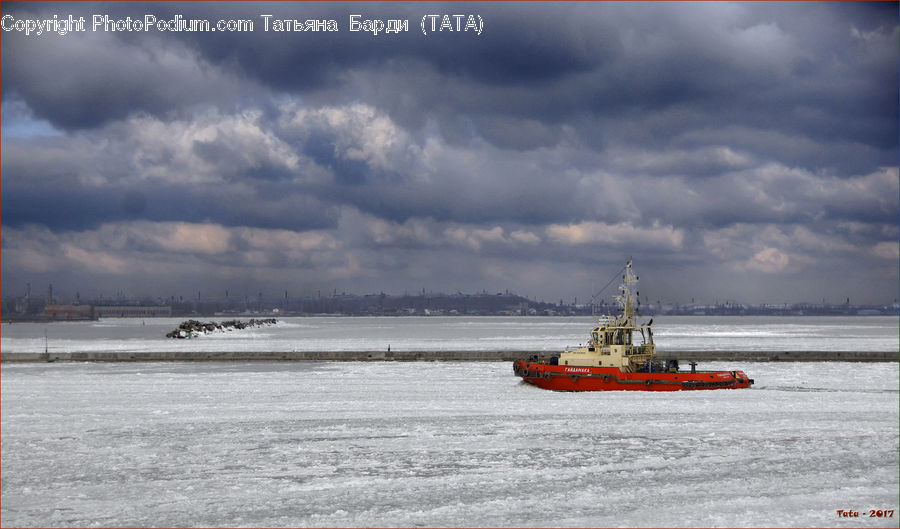 Icebreaker, Ship, Vessel, Boat, Watercraft, Barge, Tugboat