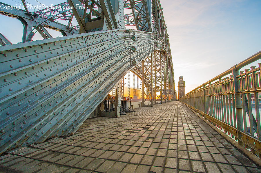 Building, Office Building, Bridge, City, Downtown, Urban, Boardwalk