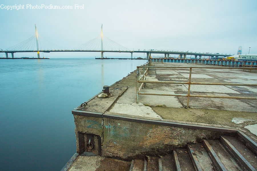 Bridge, Coast, Outdoors, Sea, Water, Dock, Pier