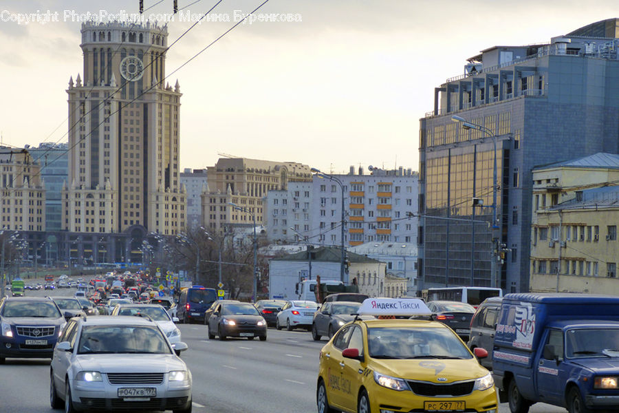 Automobile, Car, Vehicle, Parking, Parking Lot, Van, Cab