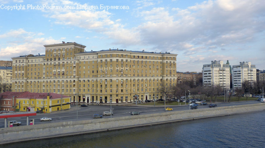 Building, Office Building, Downtown, Town, Intersection, Road, Housing
