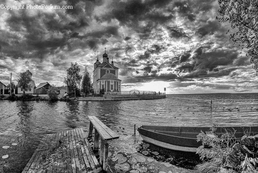Bench, Boat, Rowboat, Vessel, Countryside, Field, Rural