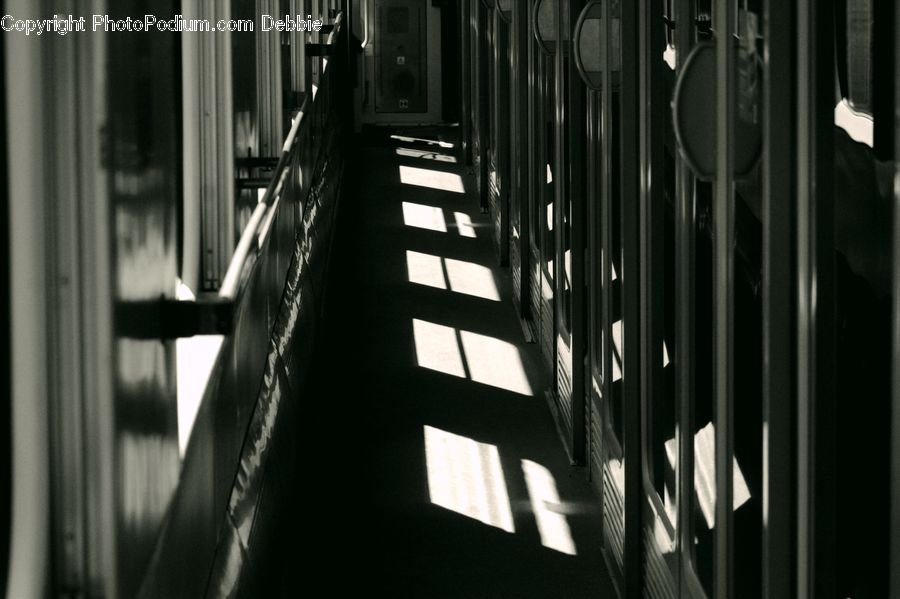 Railing, Corridor, City, Downtown, Urban