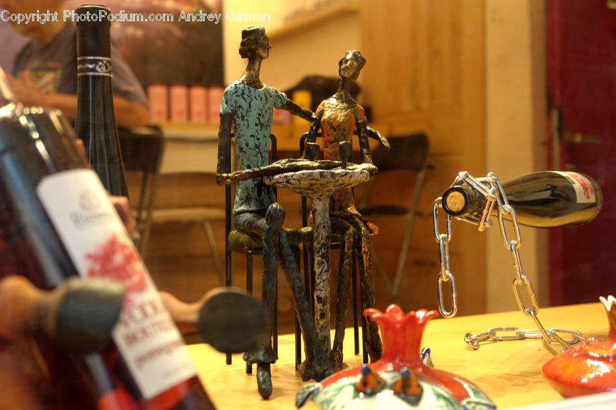 People, Person, Human, Figurine, Glass, Goblet, Alcohol
