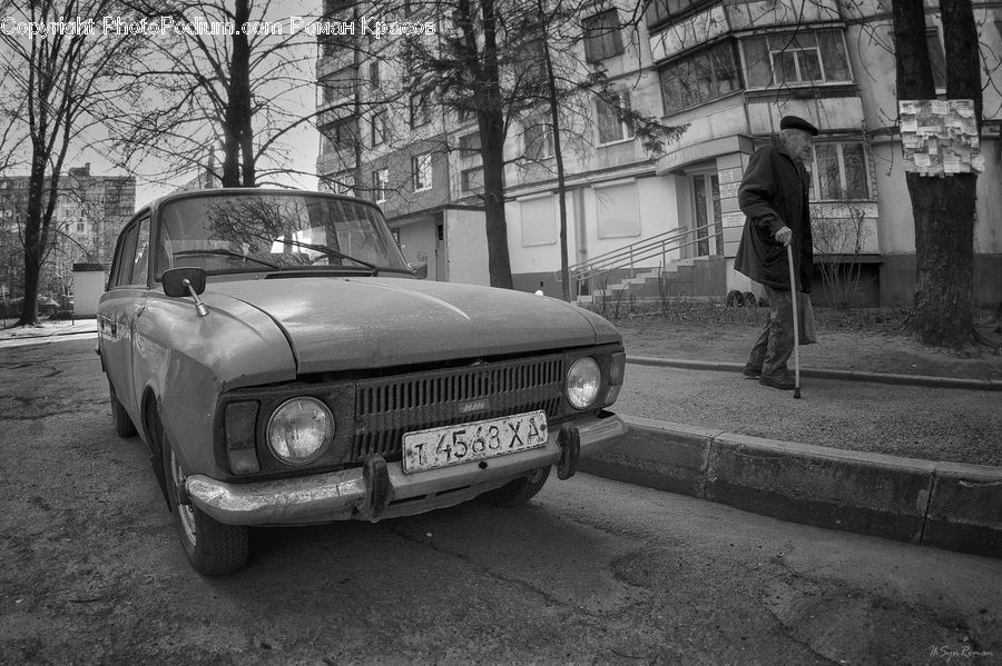 Automobile, Car, Vehicle, Sedan, Brick, Van, Alley