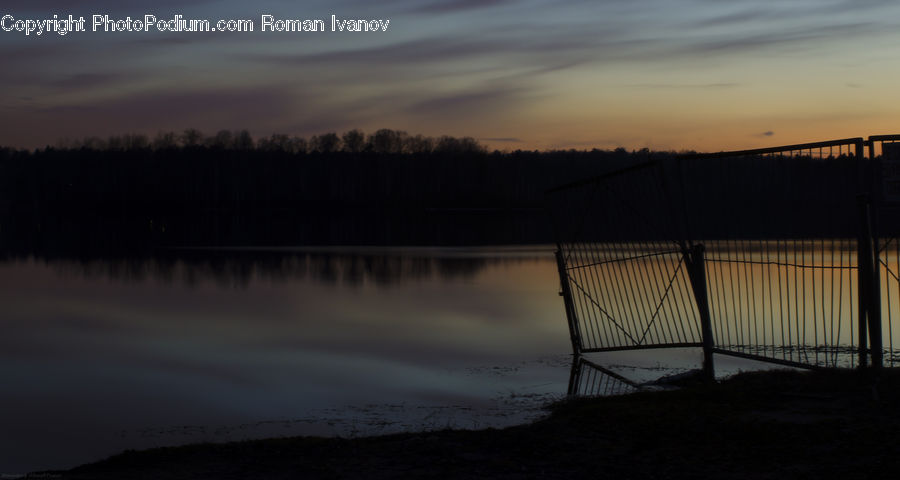 Dawn, Dusk, Red Sky, Sky, Sunrise, Sunset, Dock