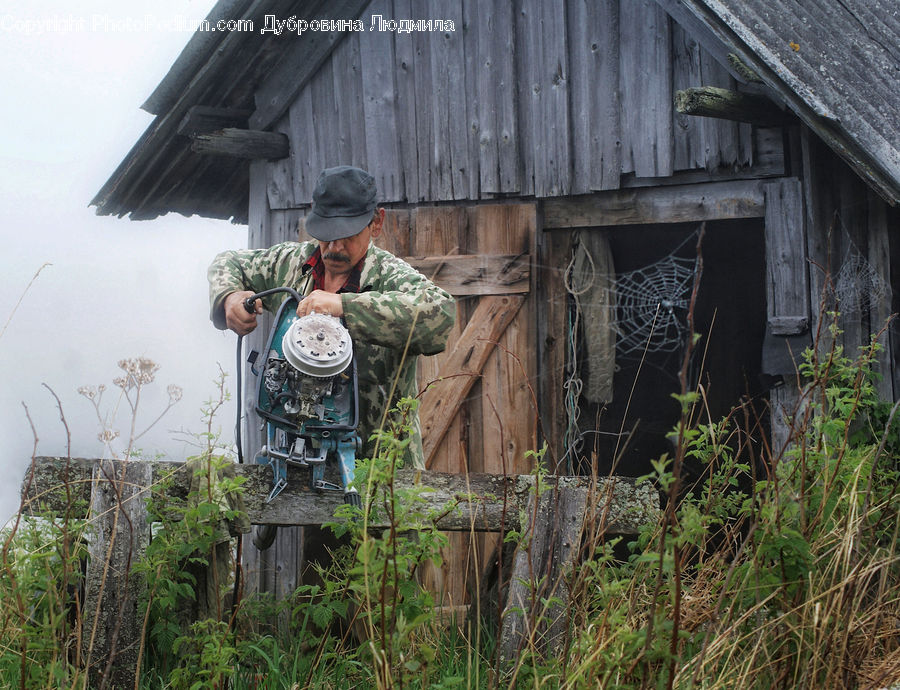 Army, Military, Person, Soldier, Cabin, Hut, Rural
