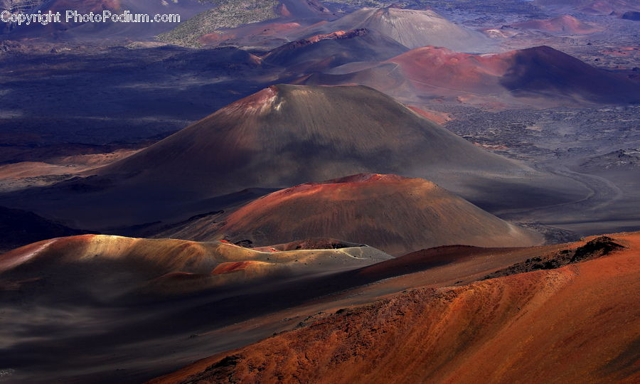 Mountain, Mountain Range, Outdoors, Aerial View, Plateau, Landscape, Nature