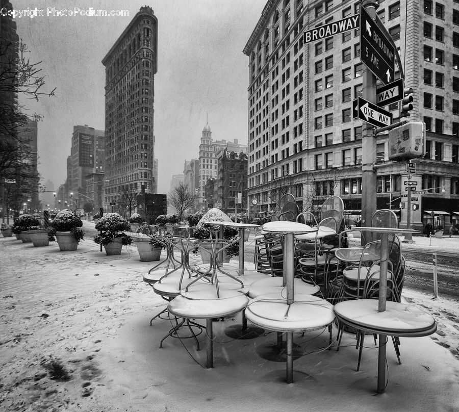 Chair, Furniture, Cafe, Cafeteria, Food Court, City, Downtown