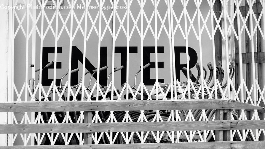 Fence, Person, Picket, Text