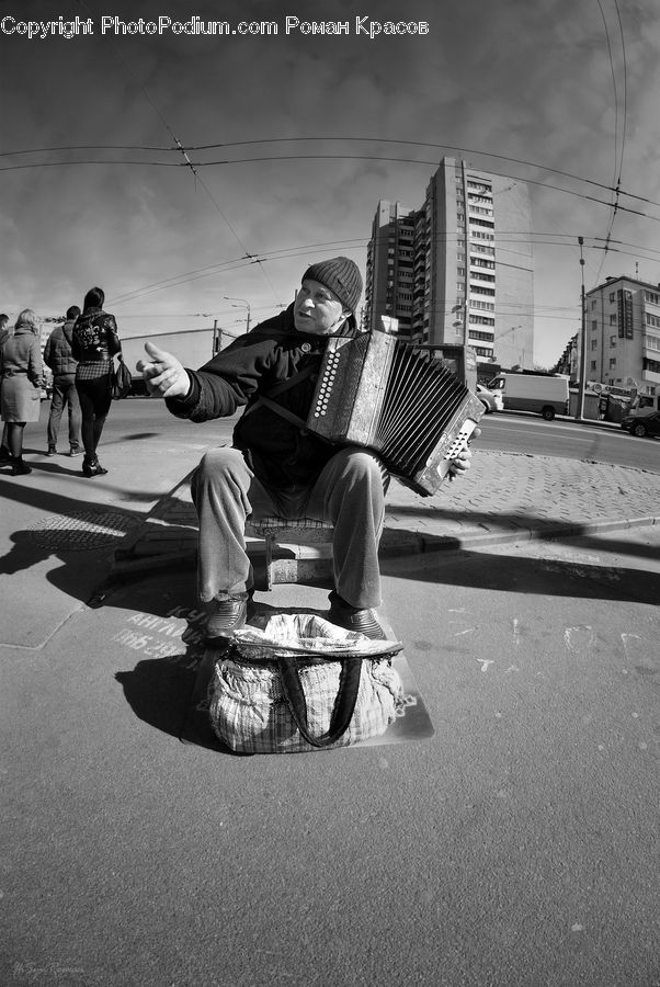 Accordion, Musical Instrument, People, Person, Human, Building, Hotel