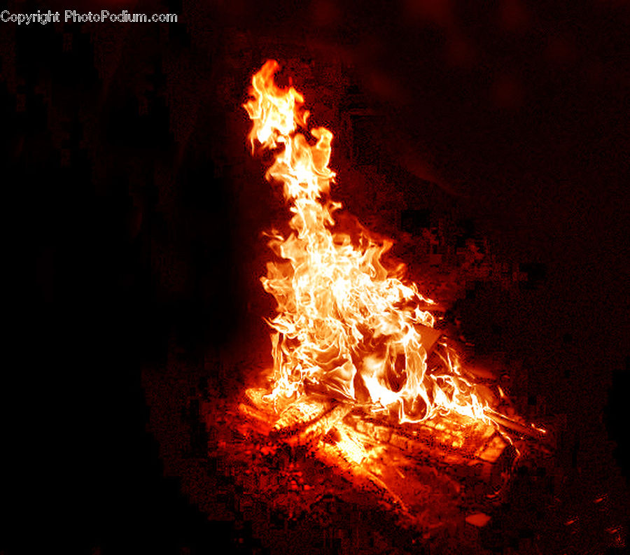 Bonfire, Campfire, Fire, Flame