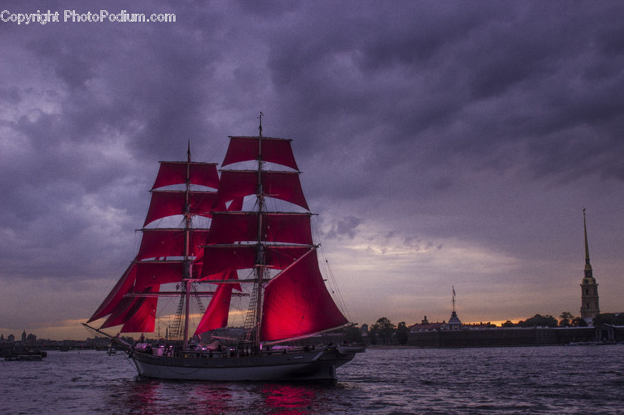 Architecture, Tower, Spire, Steeple, Ship, Vessel, Boat