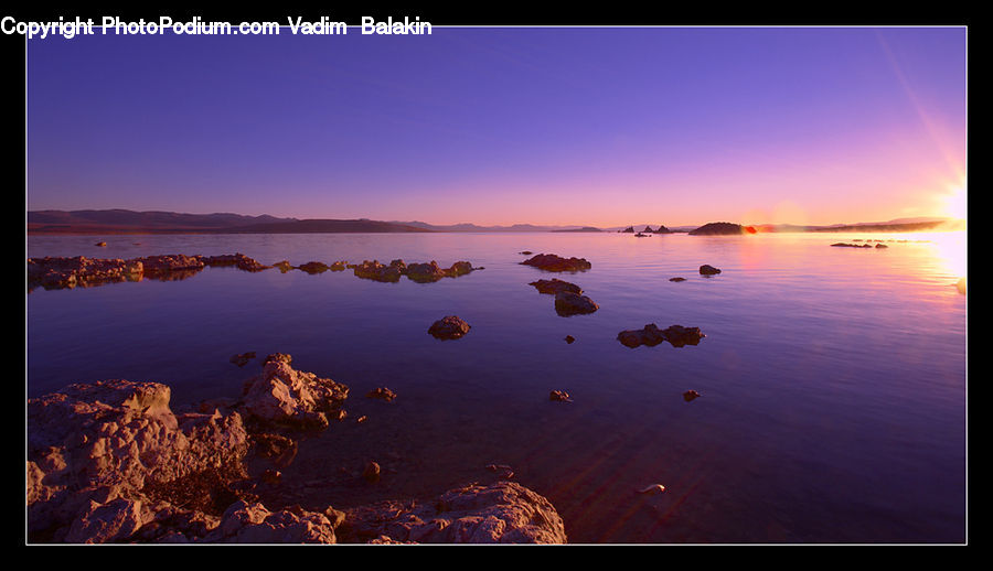 Dawn, Dusk, Sky, Sunrise, Sunset, Lagoon, Lake