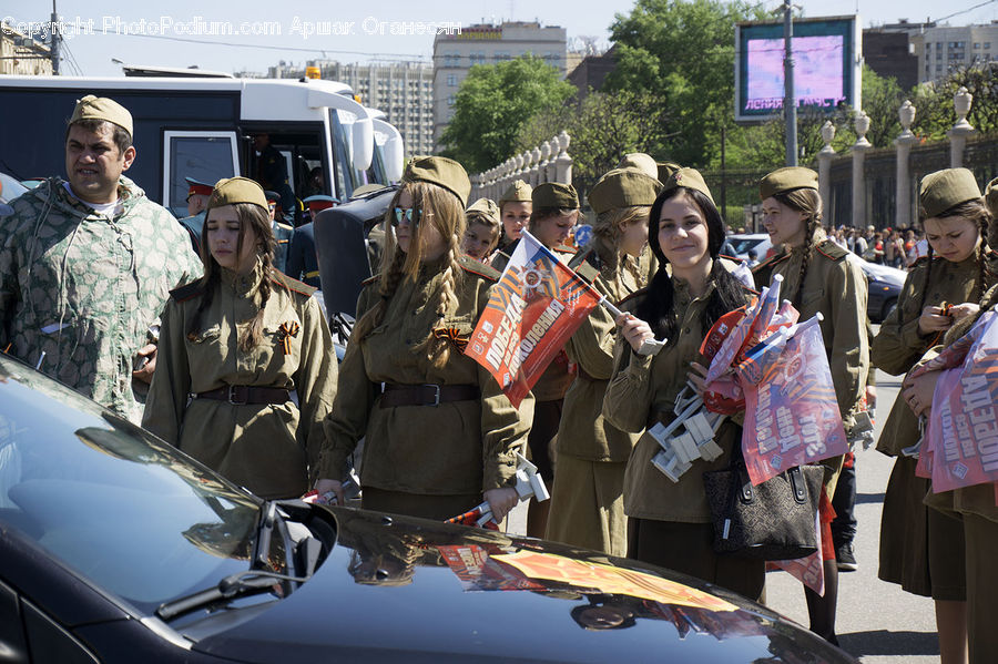 People, Person, Human, Crowd, Parade, Caravan, Van