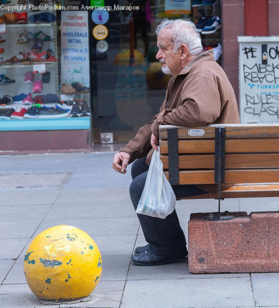 People, Person, Human, Park Bench, Bench, Shop, Flyer