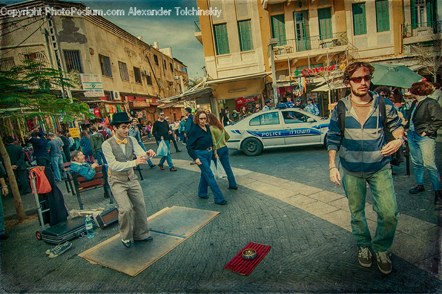 People, Person, Human, Automobile, Car, Vehicle, Police Car