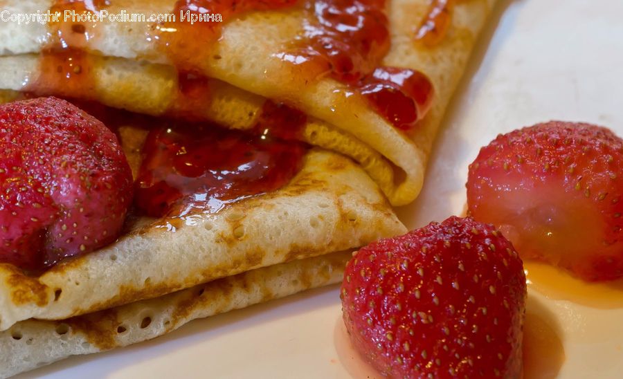 Food, French Toast, Toast, Jam, Dessert, Fruit, Custard