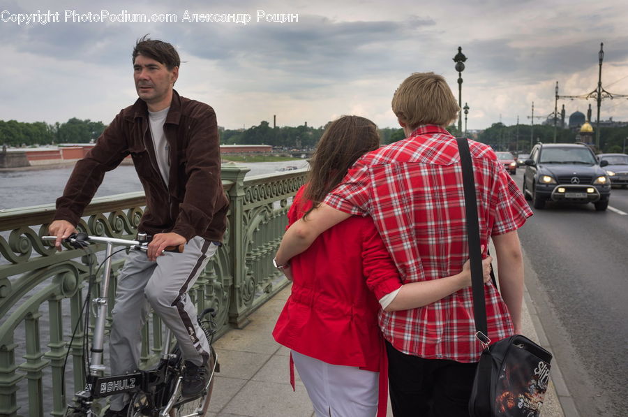 Human, People, Person, Bicycle, Bike, Vehicle, Plaid