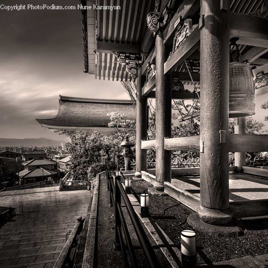 Railing, Bench, Column, Pillar, Architecture, Shrine, Temple