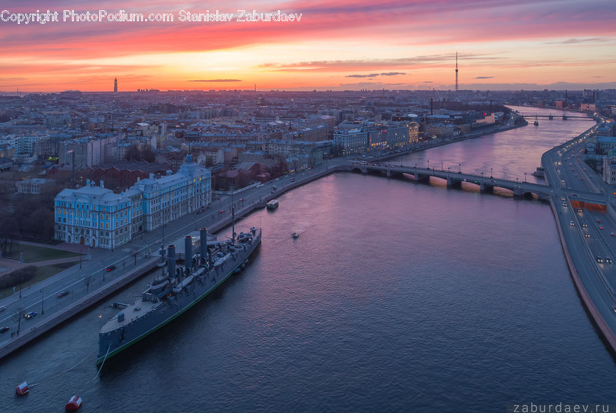 City, Downtown, Urban, Dock, Landing, Pier, Ferry