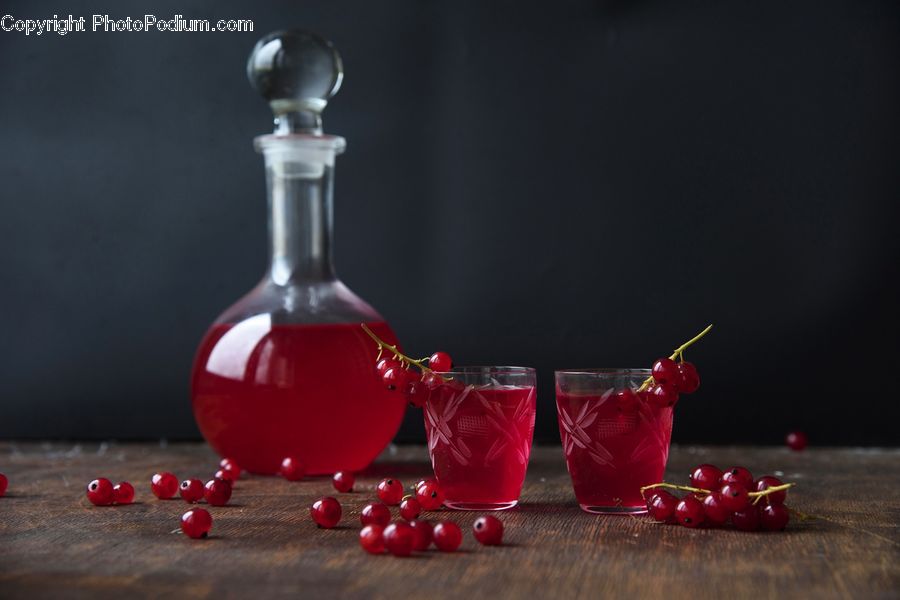 Glass, Goblet, Beverage, Drink, Cherry, Fruit
