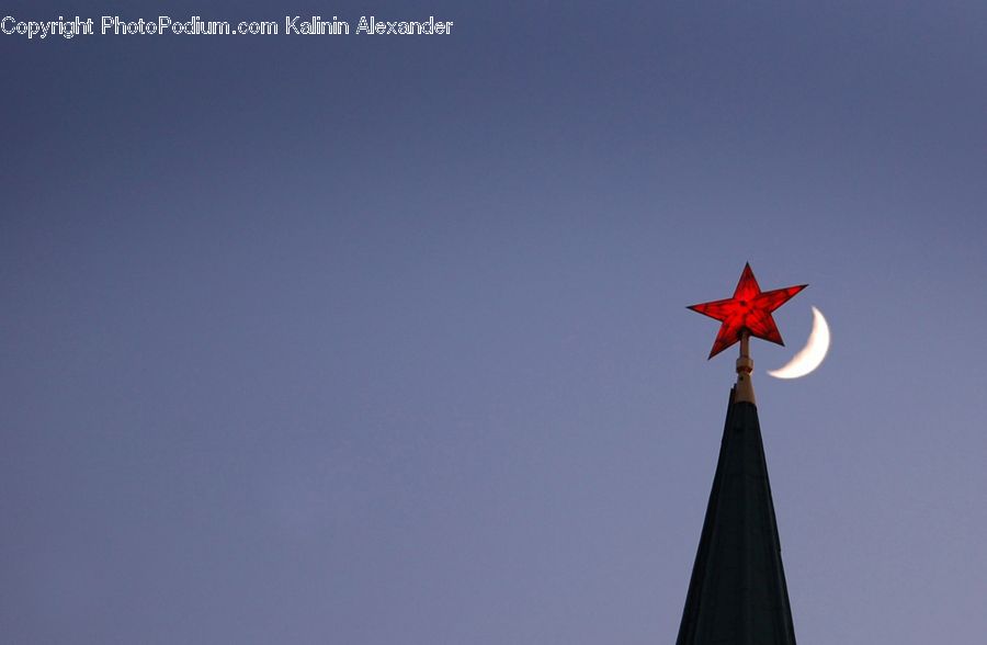 Star Symbol, Emblem, Flag, Architecture, Spire, Steeple, Tower