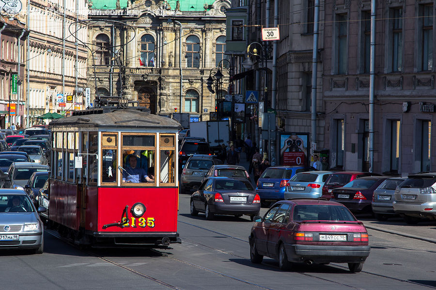 Automobile, Car, Vehicle, Rail, Streetcar, Tram, Trolley