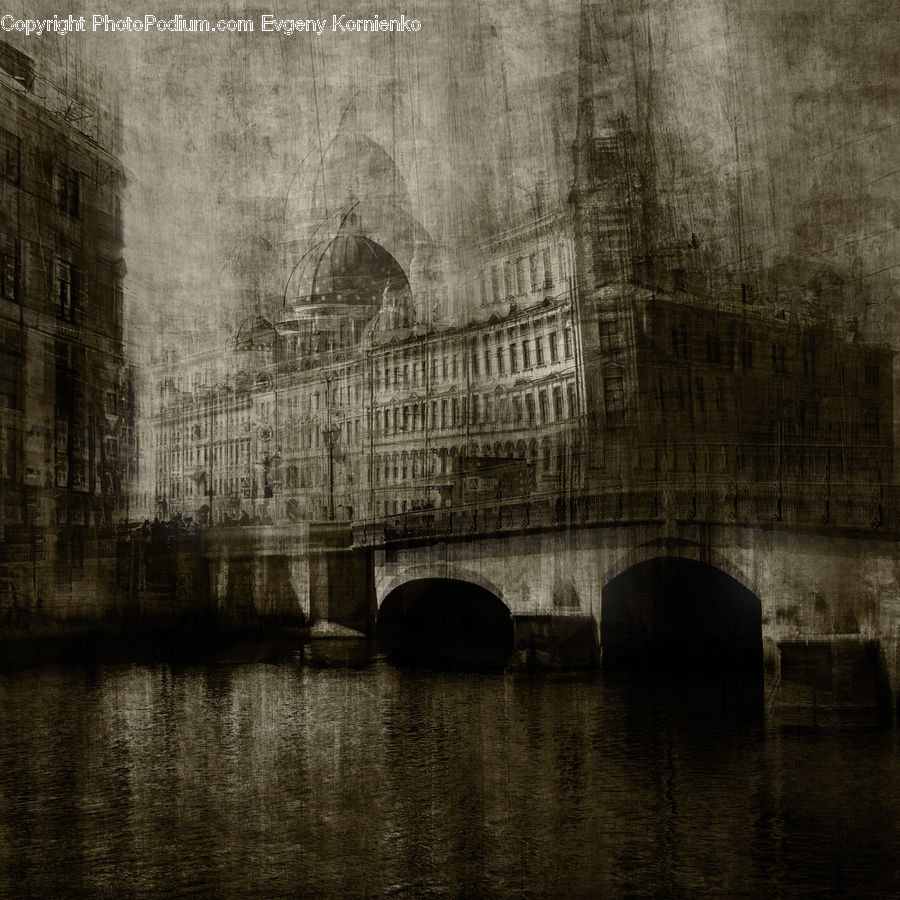 People, Person, Human, Crypt, Dungeon, Arch, Water
