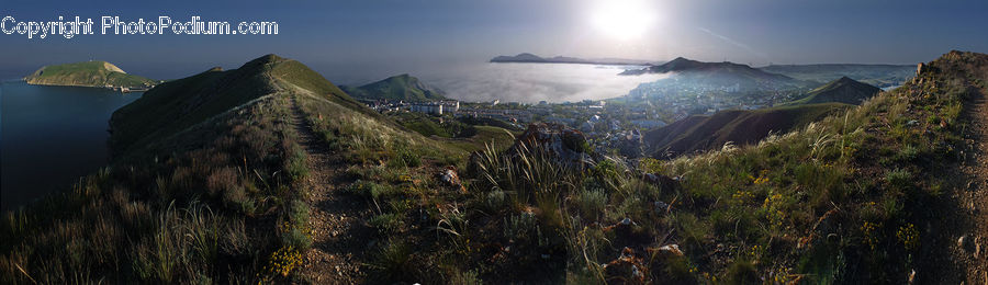 Crest, Mountain, Outdoors, Peak, Mountain Range, Bush, Plant